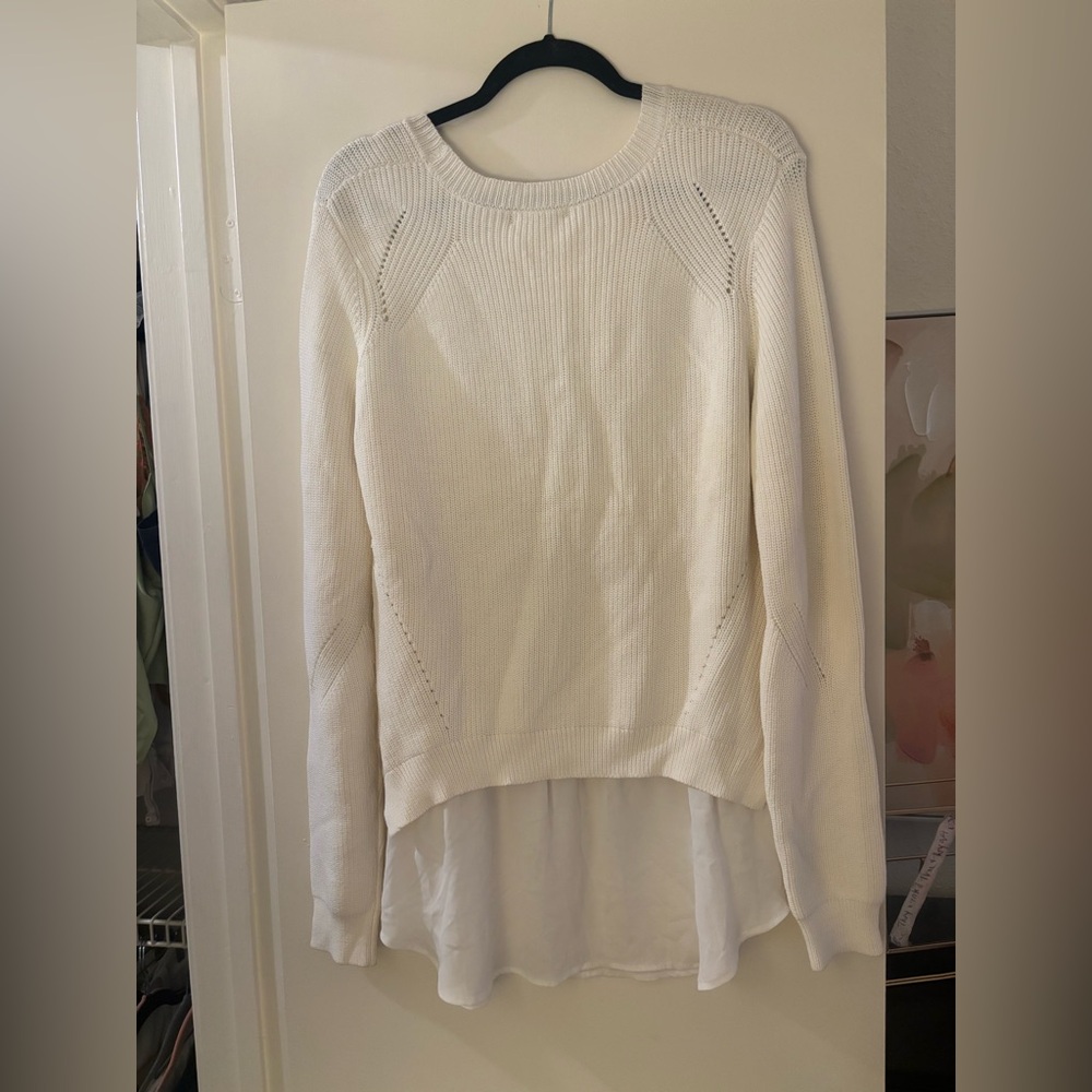 NWT Ivory Knit sweater + blouse Combo - Picture 5 of 10